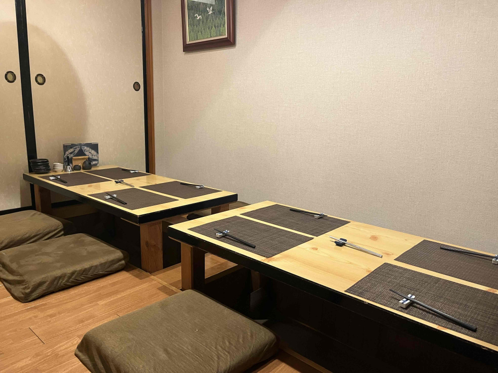 12人まで入れるお座敷。グループでの利用もできます。