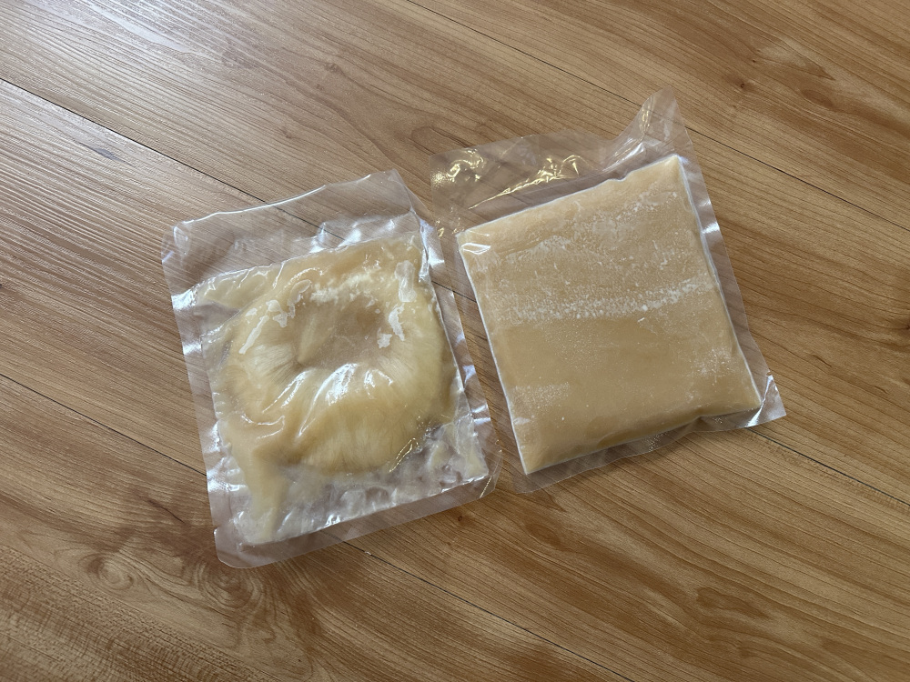 スープとフカヒレを取り出す