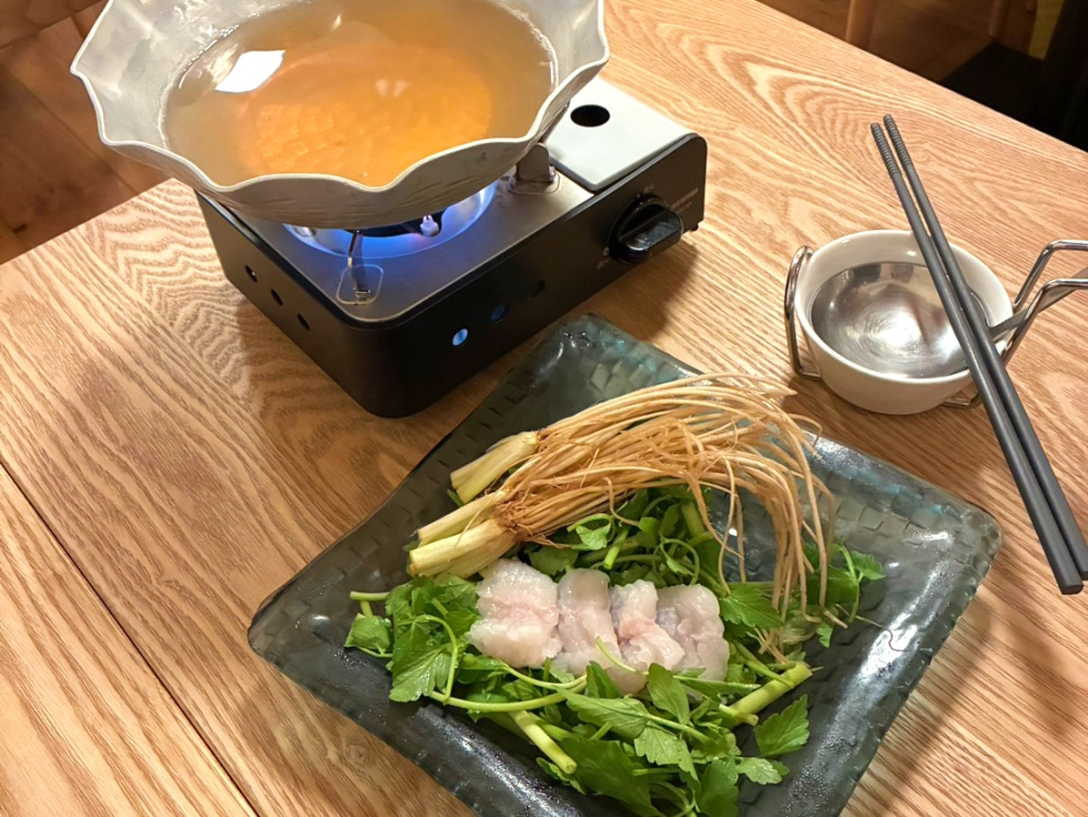 穴子と季節野菜のしゃぶしゃぶ