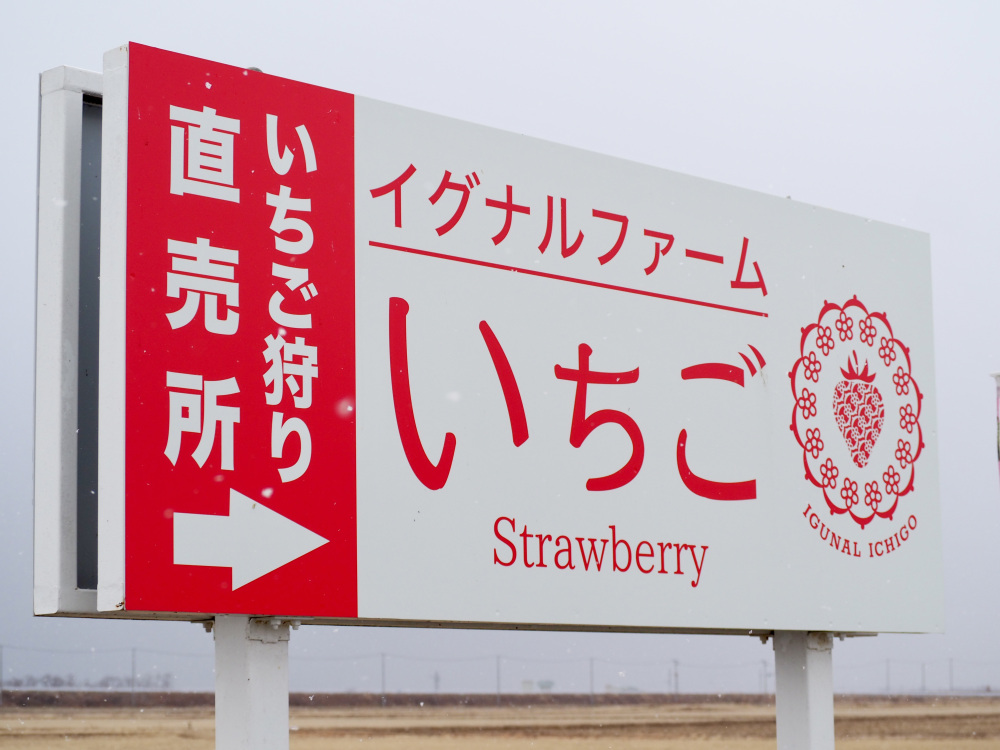 矢本IC、石巻港ICから15分ほど。この看板が目印です。