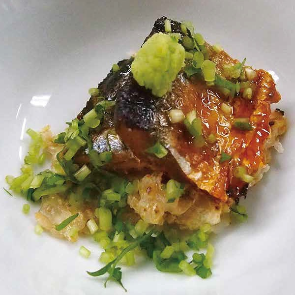 「金のいぶき」おこげと秋刀魚蒲焼の磯茶漬け