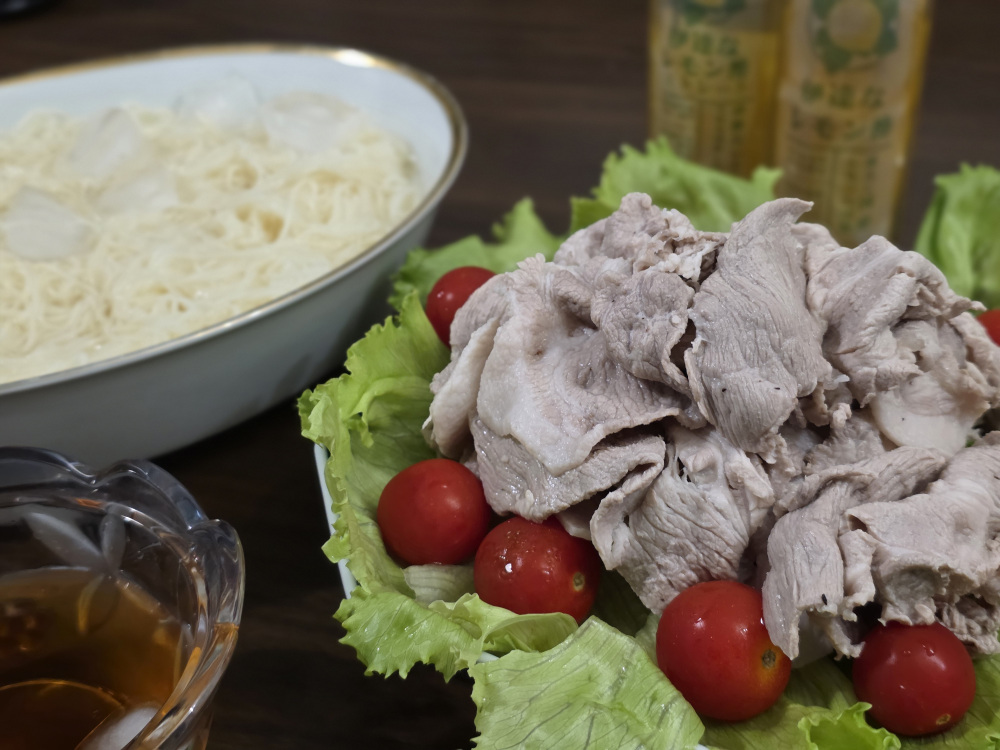 ③冷しゃぶサラダ × 伊達なレモン酢