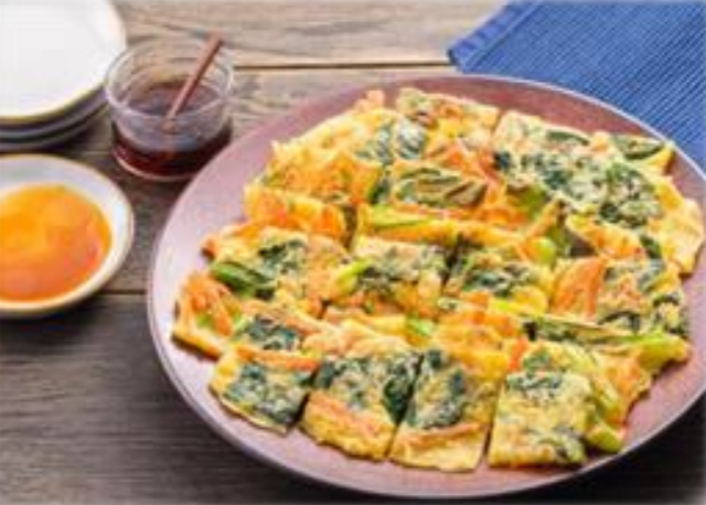 ちぢみゆきなとにんじんのチーズチヂミ