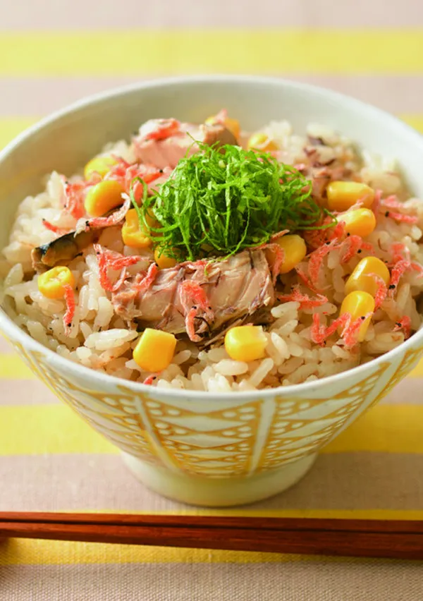 サバの彩炊き込みご飯