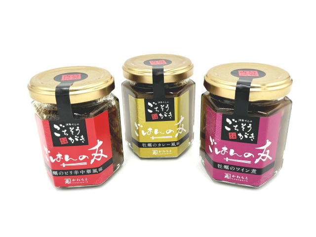 牡蠣の佃煮三種の食べ比べはふるさと納税で