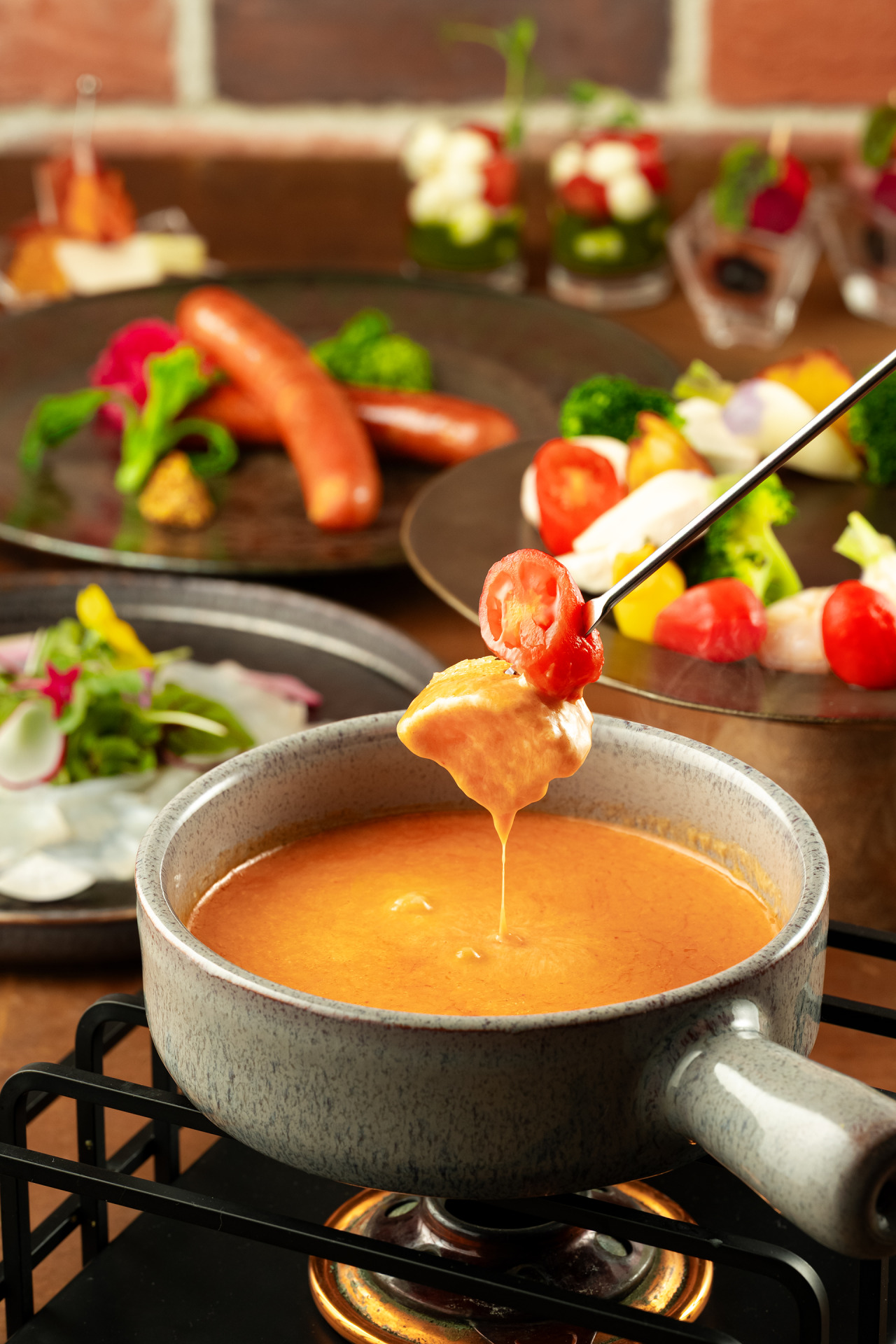 ビアレストラン オークラブルワリー  「トマトチーズフォンデュプラン」