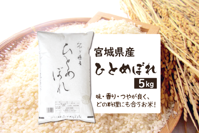 令和7年 宮城県産 ひとめぼれ 精米 5kg