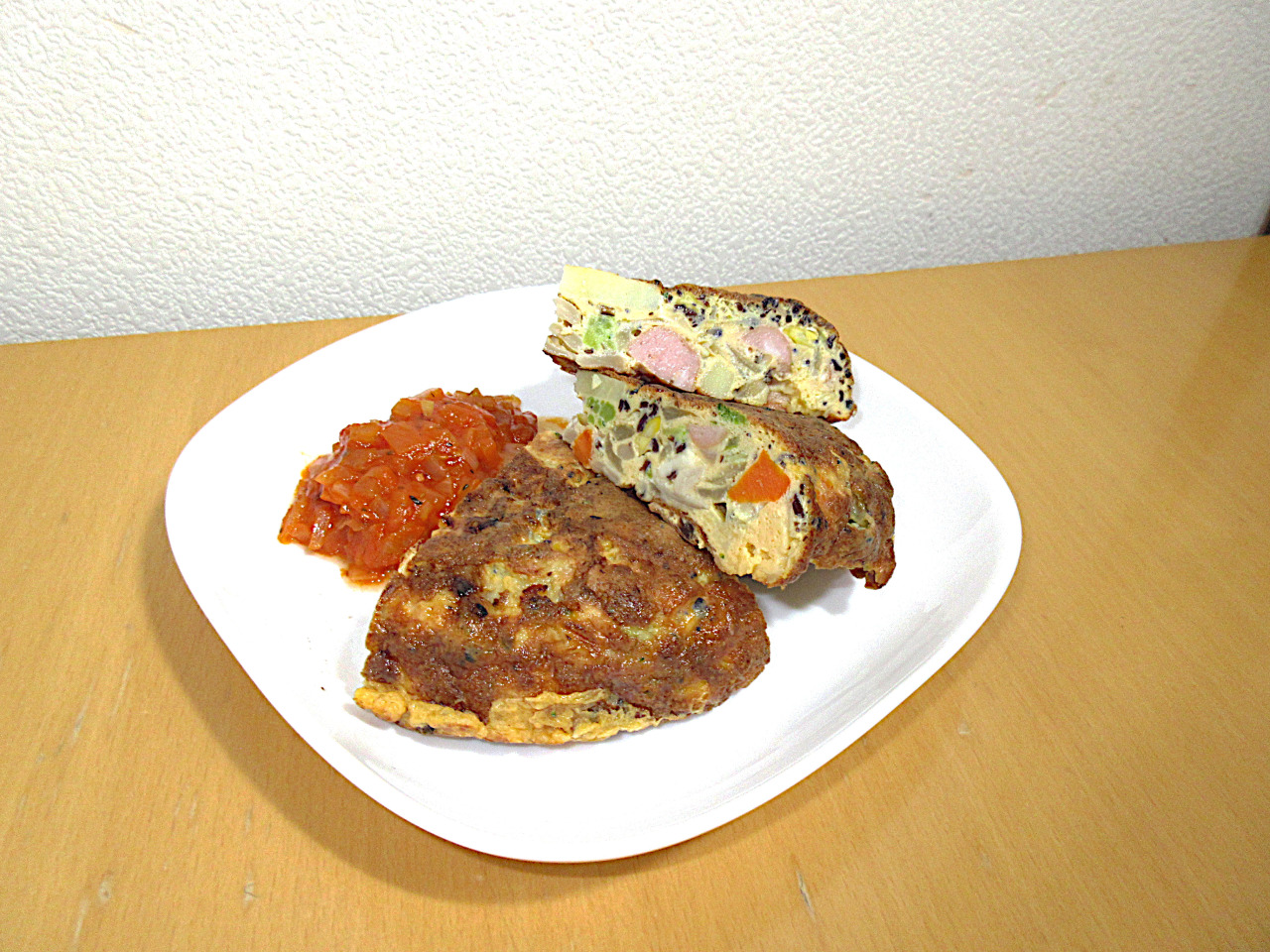 プチプチきくらげ入りスペイン風オムレツ